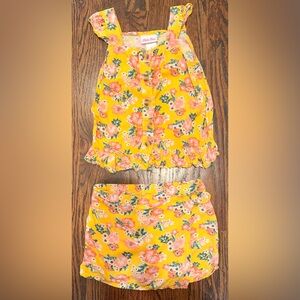 Little Lass Yellow Floral 2 piece outfit